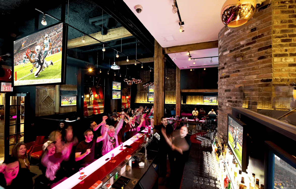 Red Card Sports Bar — big screens, cold beer, packed on game day